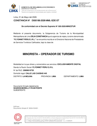MINCETUR Authorization
