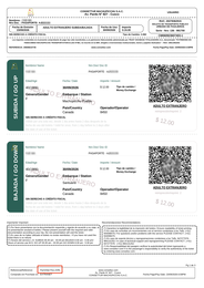 Sample ticket for the bus